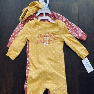 NWT Carter’s Romper Set with Headband